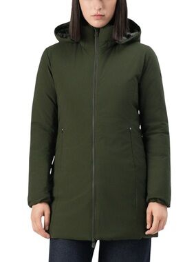 SAVE THE DUCK Rachel Hooded Zip Up Coat Parka Jacket sz S